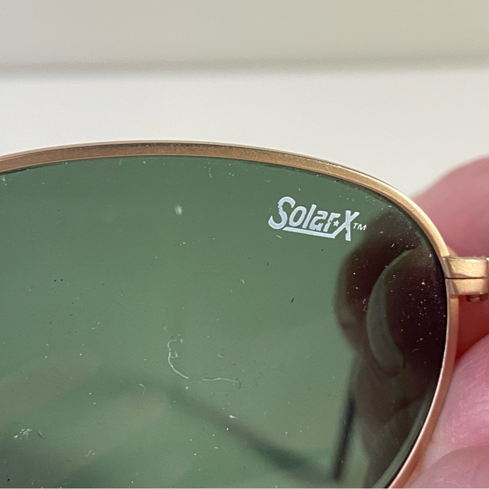 Gold Frame Green Lens Sunglasses - Picture 4 of 12